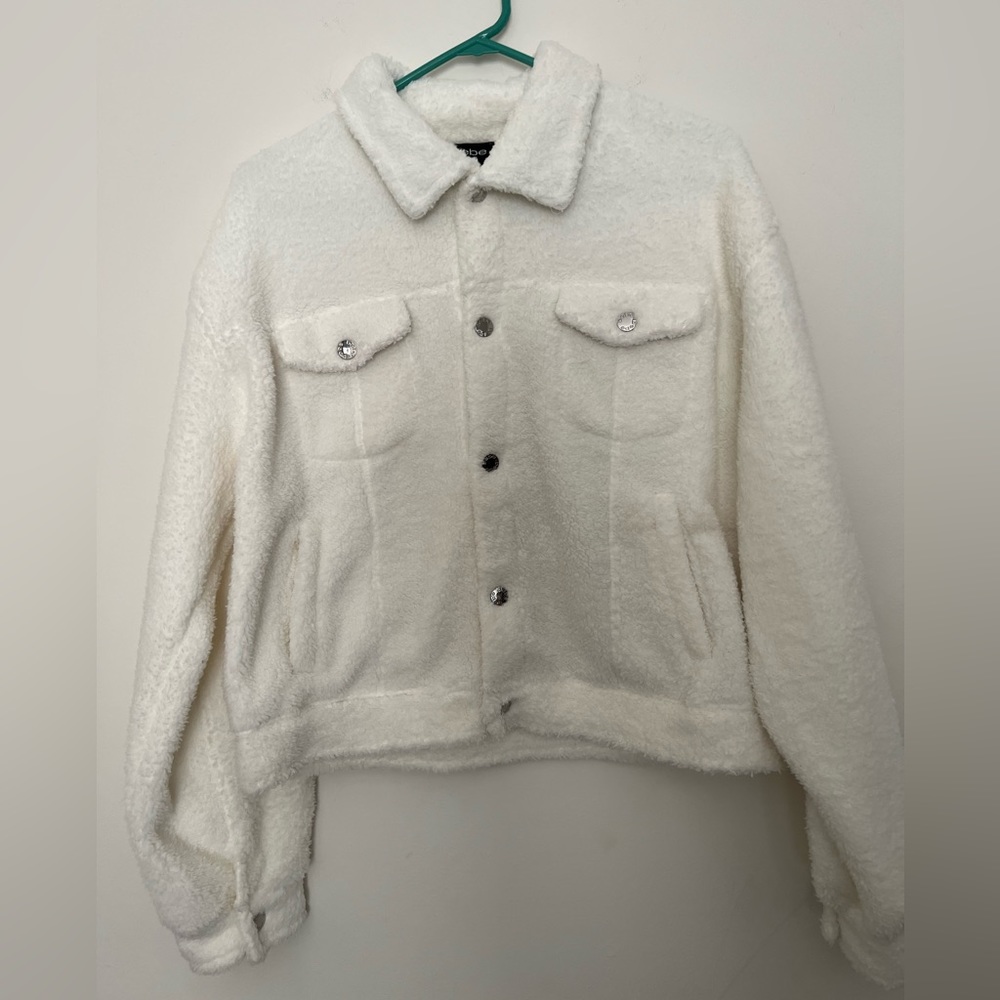 NWT BeBe fleece shirt jacket. Size M